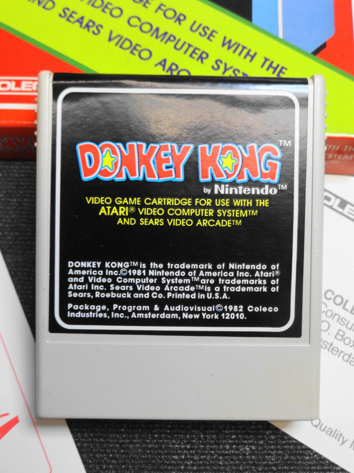 Donkey Kong (Atari Video Computer, 1981) w/ box, manual & warranty card - 2451