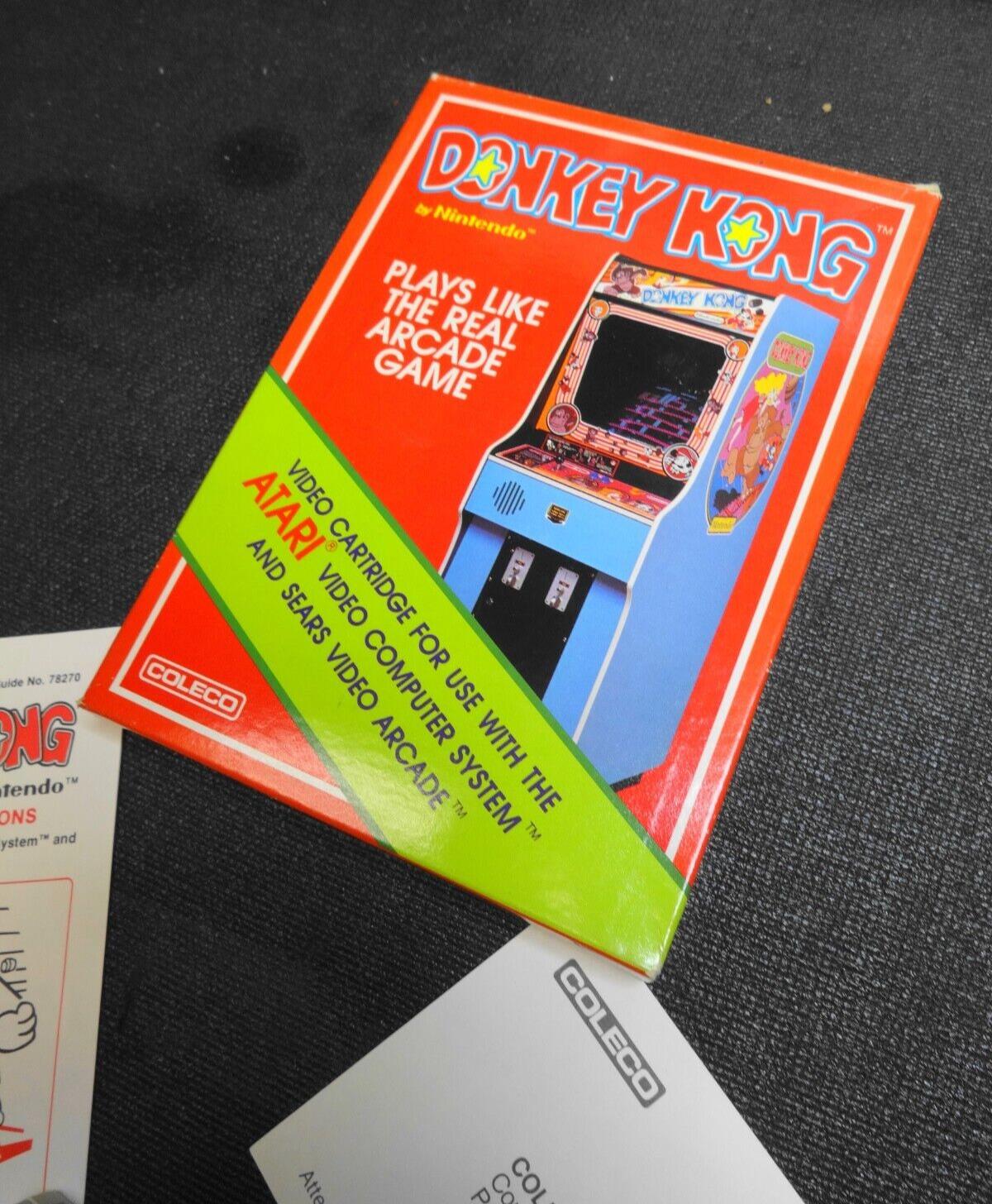 Donkey Kong (Atari Video Computer, 1981) w/ box, manual & warranty card - 2451