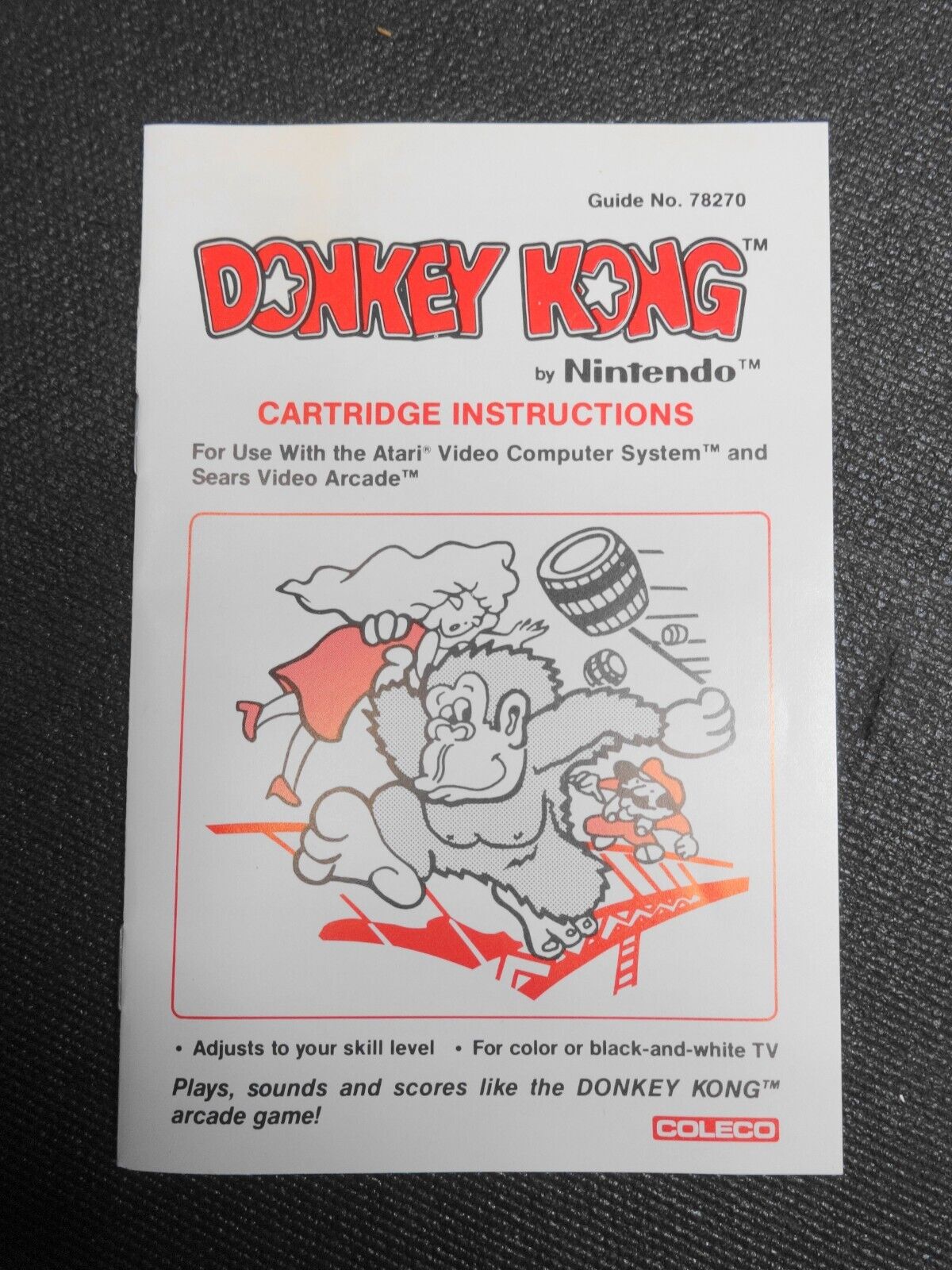 Donkey Kong (Atari Video Computer, 1981) w/ box, manual & warranty card - 2451
