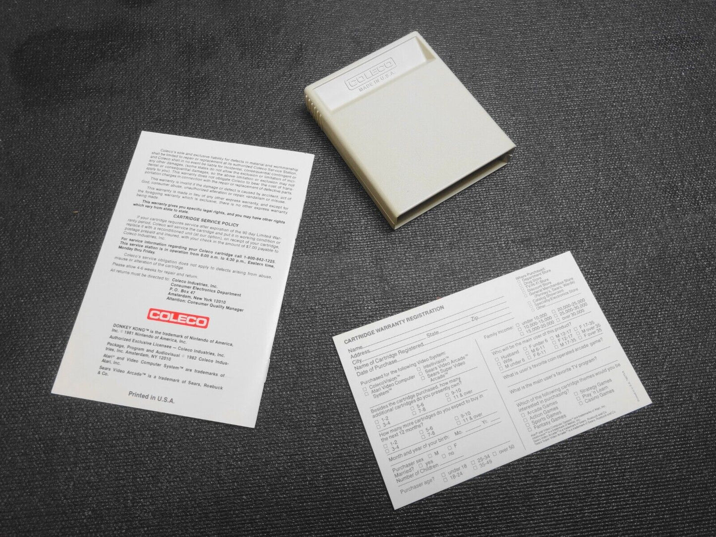 Donkey Kong (Atari Video Computer, 1981) w/ box, manual & warranty card - 2451