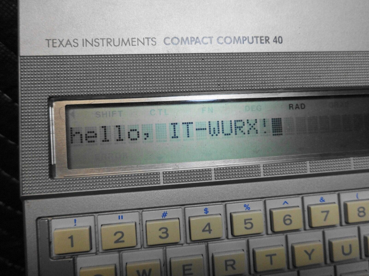 Texas Instruments TI COMPACT COMPUTER 40 w/ Original Manual - CC-40 CC40 WORKING