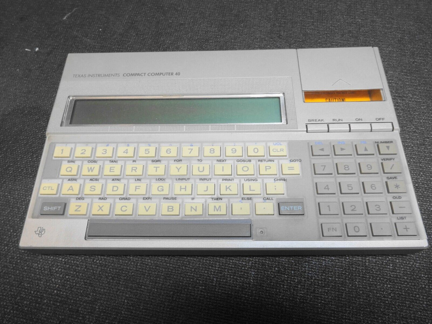 Texas Instruments TI COMPACT COMPUTER 40 w/ Original Manual - CC-40 CC40 WORKING