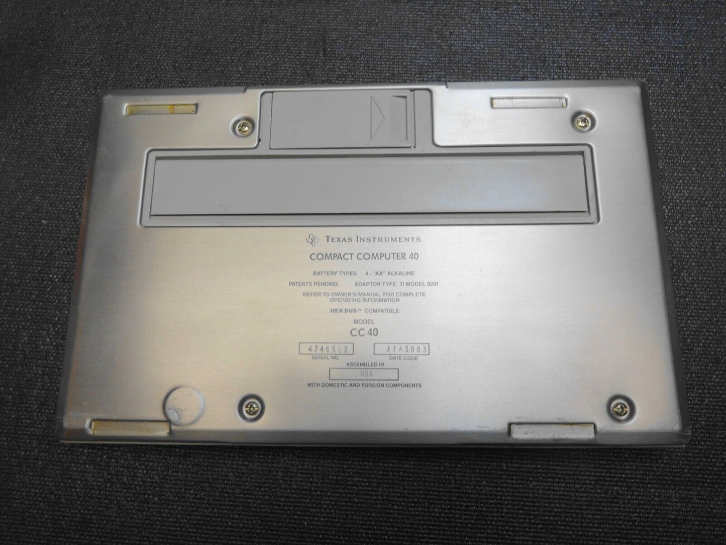 Texas Instruments TI COMPACT COMPUTER 40 w/ Original Manual - CC-40 CC40 WORKING