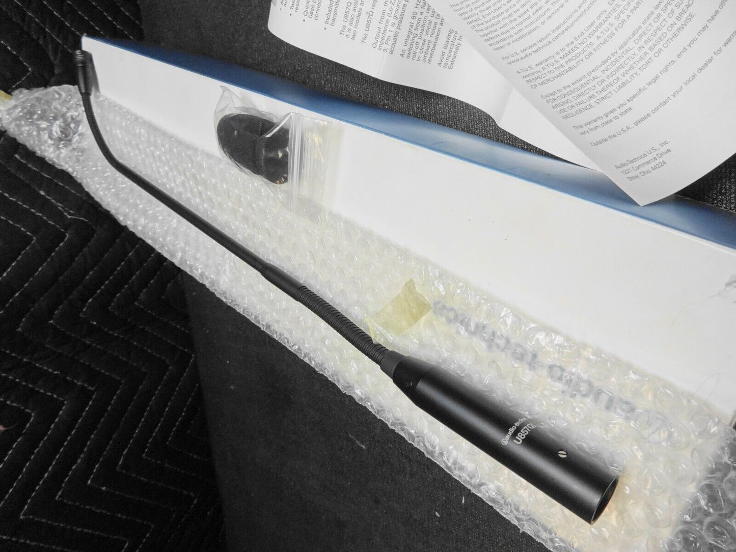 Audio-Technica U857QL Unipoint Cardioid Condenser Quick Mount Gooseneck Mic