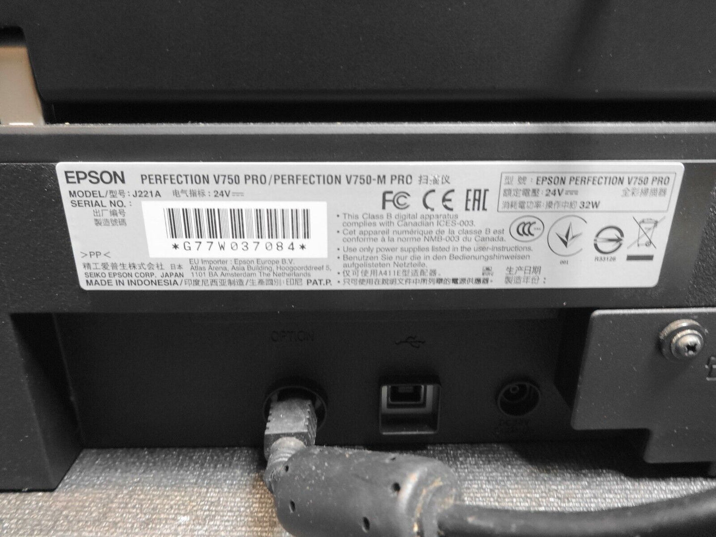 Epson Perfection V750 Pro Flatbed Document Scanner w/ USB & Power Cable V750-M 2