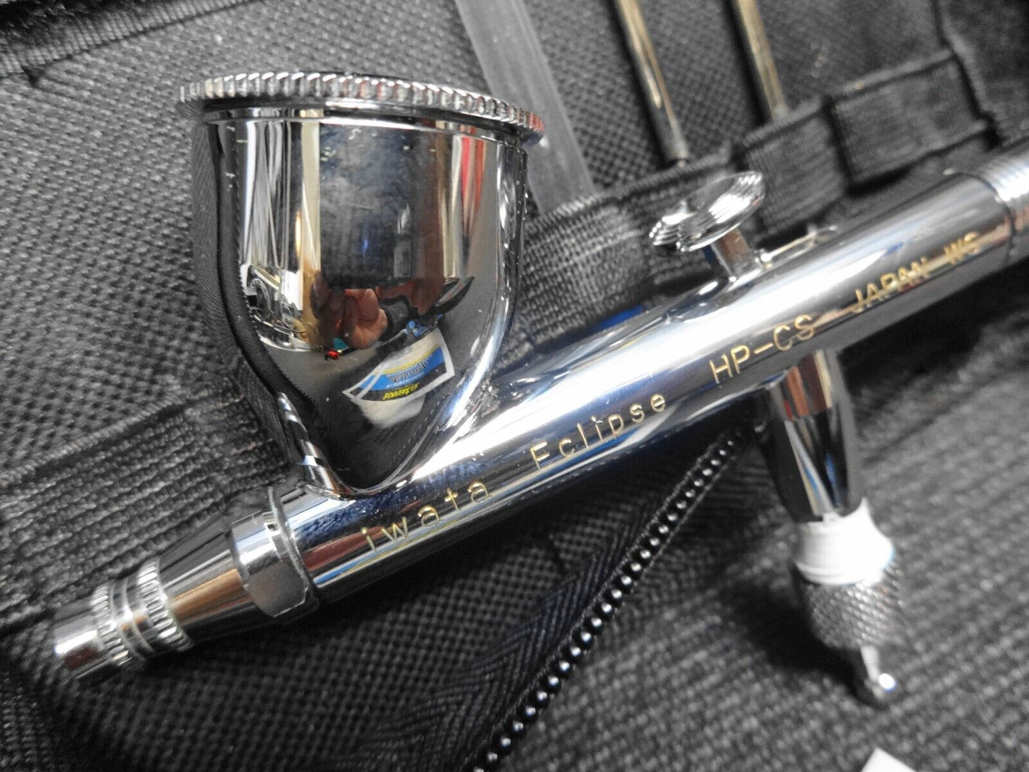Iwata Eclipse HP-CS Airbrush, Iwata Case & Tools, Deluxe Hose, Quick Disconnect