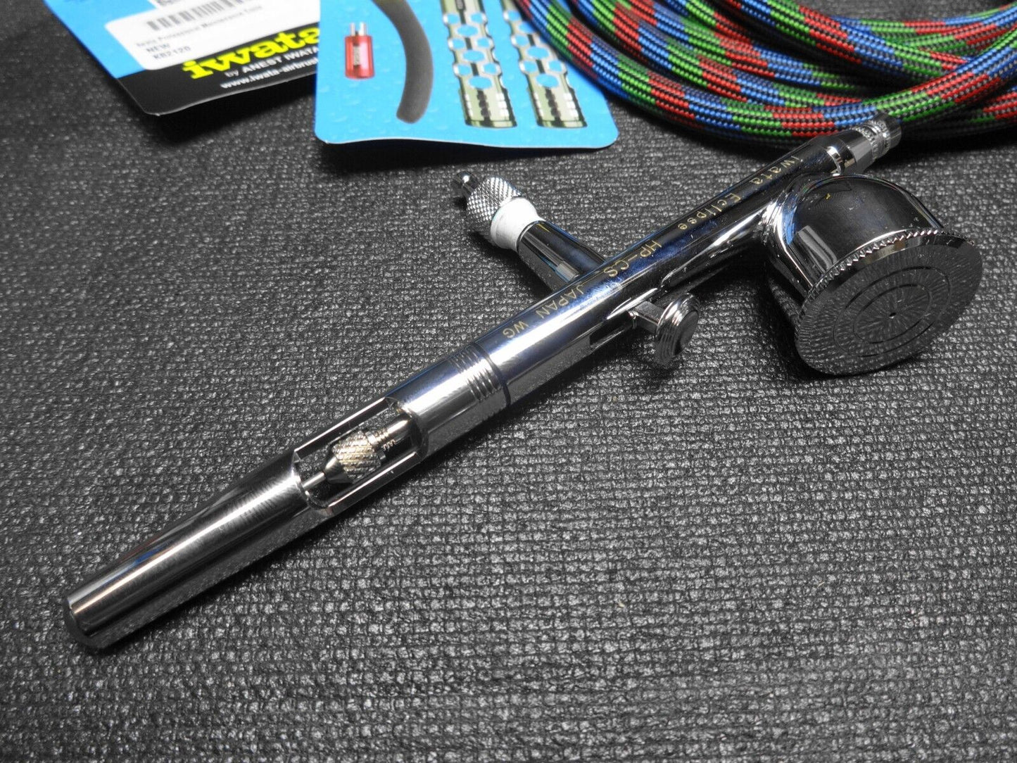 Iwata Eclipse HP-CS Airbrush, Iwata Case & Tools, Deluxe Hose, Quick Disconnect