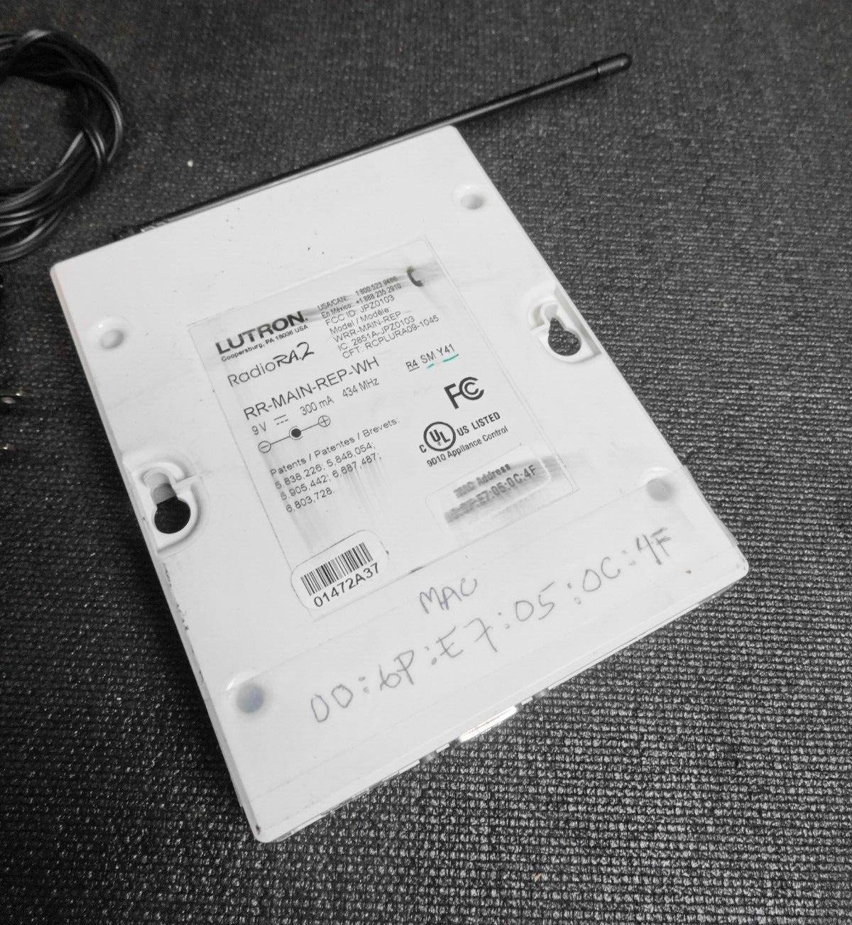 Lutron RR-MAIN-REP-WH RadioRA 2 Main Repeater