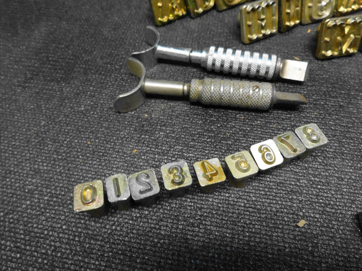 Leather Stamp Lot of 110 Craftool USA punches, 2 Alphabet Sets, Numbers, Animals