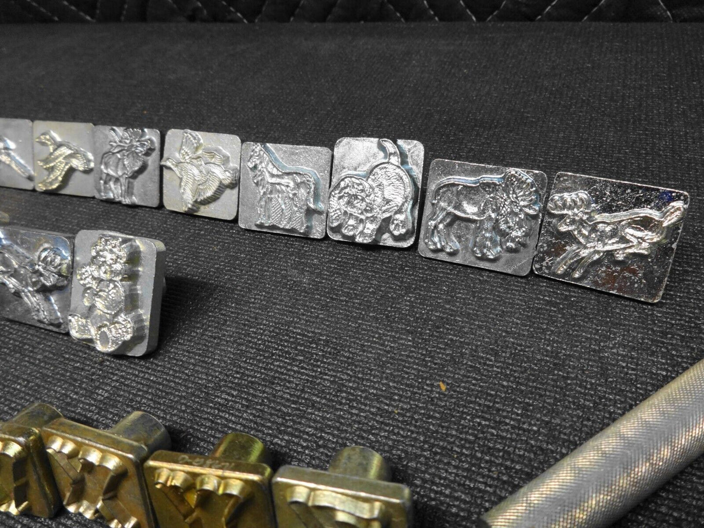 Leather Stamp Lot of 110 Craftool USA punches, 2 Alphabet Sets, Numbers, Animals