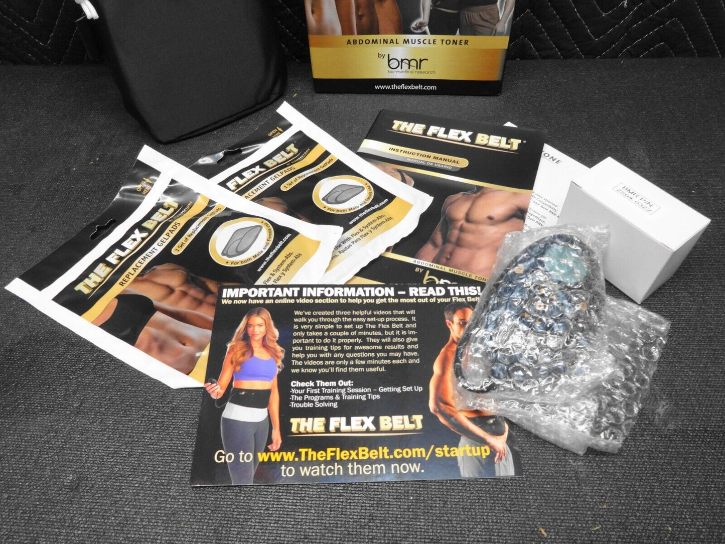 The Flex Belt Electronic Abdomnial Workout Muscle Toner BMR OPEN BOX Never Used