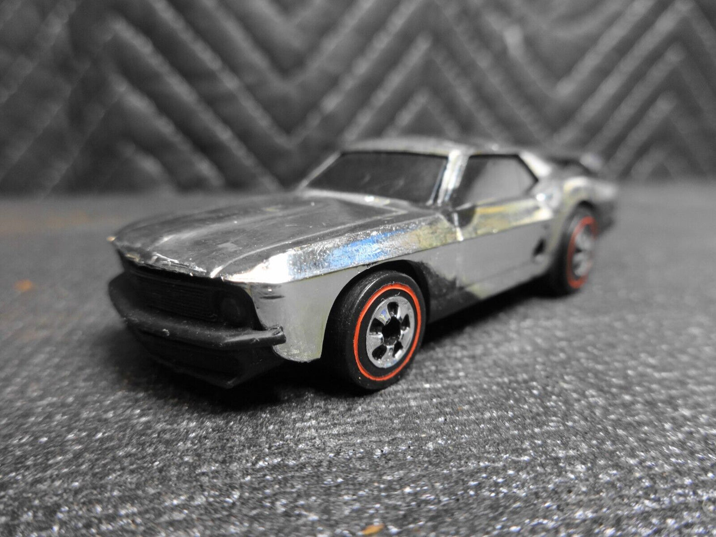 1976 Hot Wheels Redline Sizzlers II Boss Mustang Chrome Car Vintage Diecast