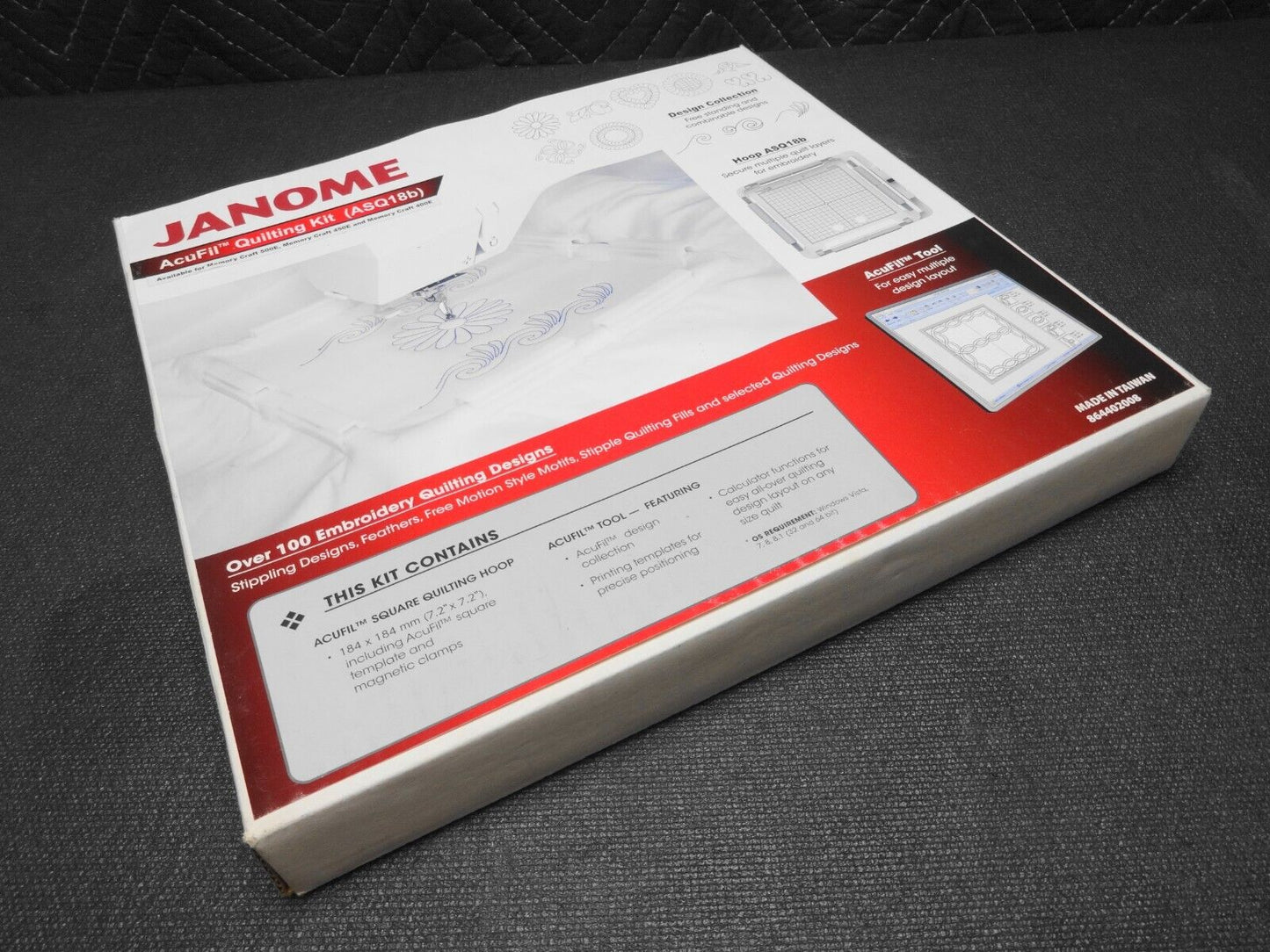 Janome Acufil Quilting Hoop Set AQS18B For MC500E/MC400E 864402008