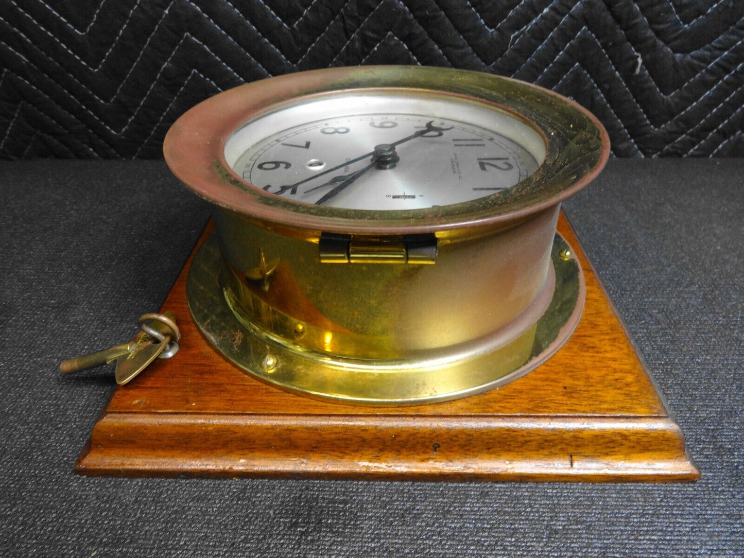 Rare Vintage 6” Dial Chelsea Ships Clock W/ Sweep Second Baker Lyman New Orleans