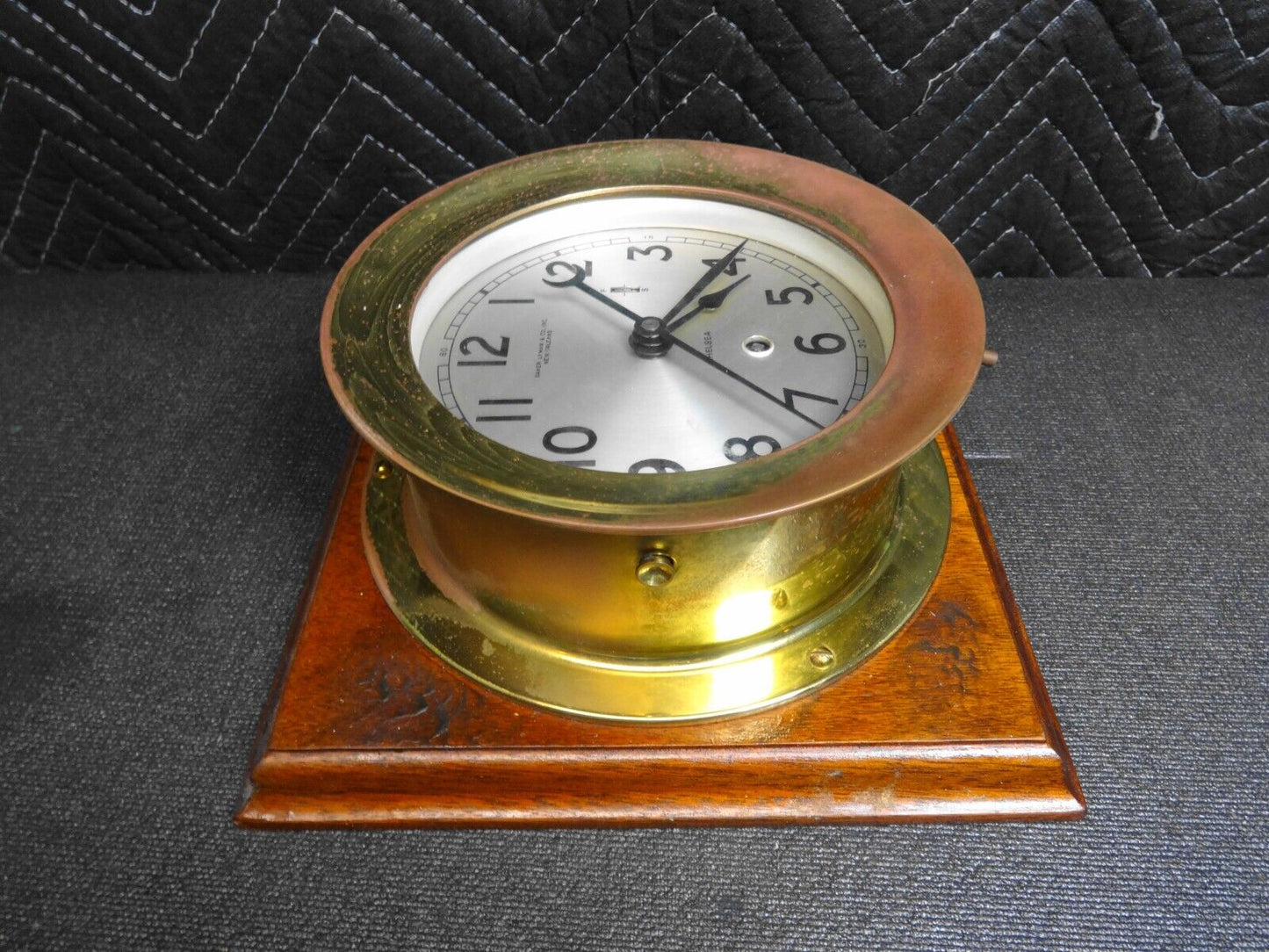 Rare Vintage 6” Dial Chelsea Ships Clock W/ Sweep Second Baker Lyman New Orleans
