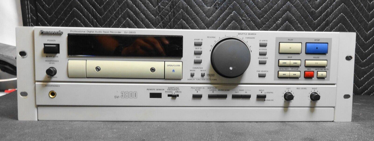 Panasonic SV-3800 DAT Recorder/Player w/ Rack Ears & Remote *SERVICED*