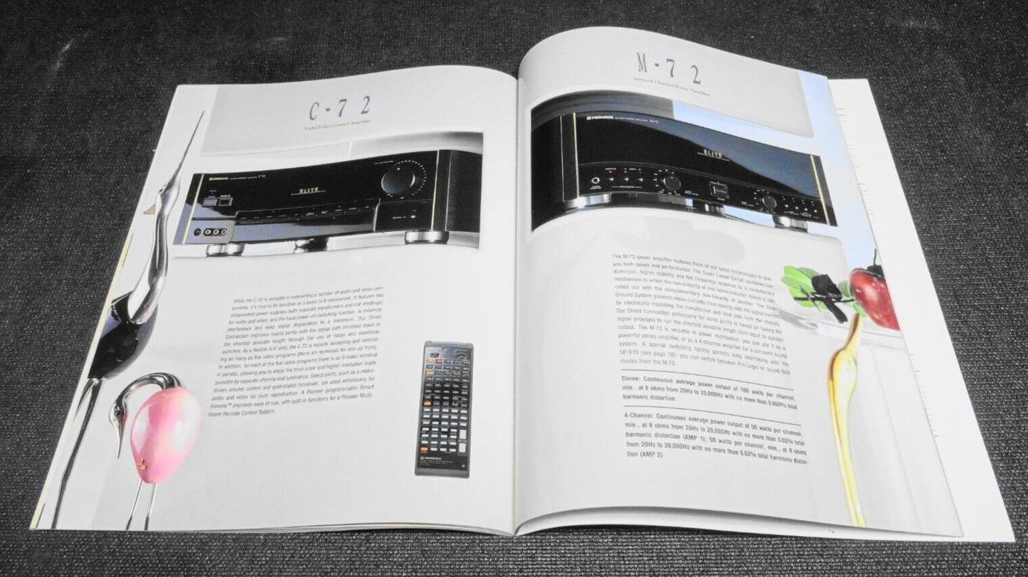 RARE PIONEER ELITE 1992 CATALOG - VSX, LD, CLD, PRO, PD, SP, C, CT, PL, M, F, TZ