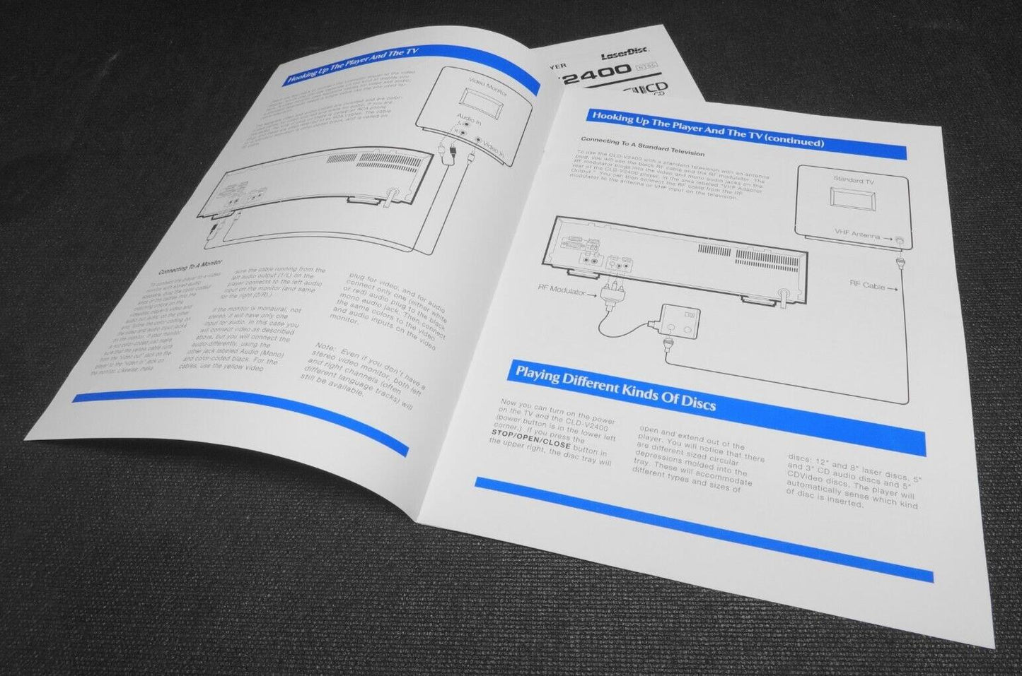 CLD-V2400 VD CDV LD PLAYER OPERATING INSTRUCTIONS / MANUAL - UC-V109BC COMMAND