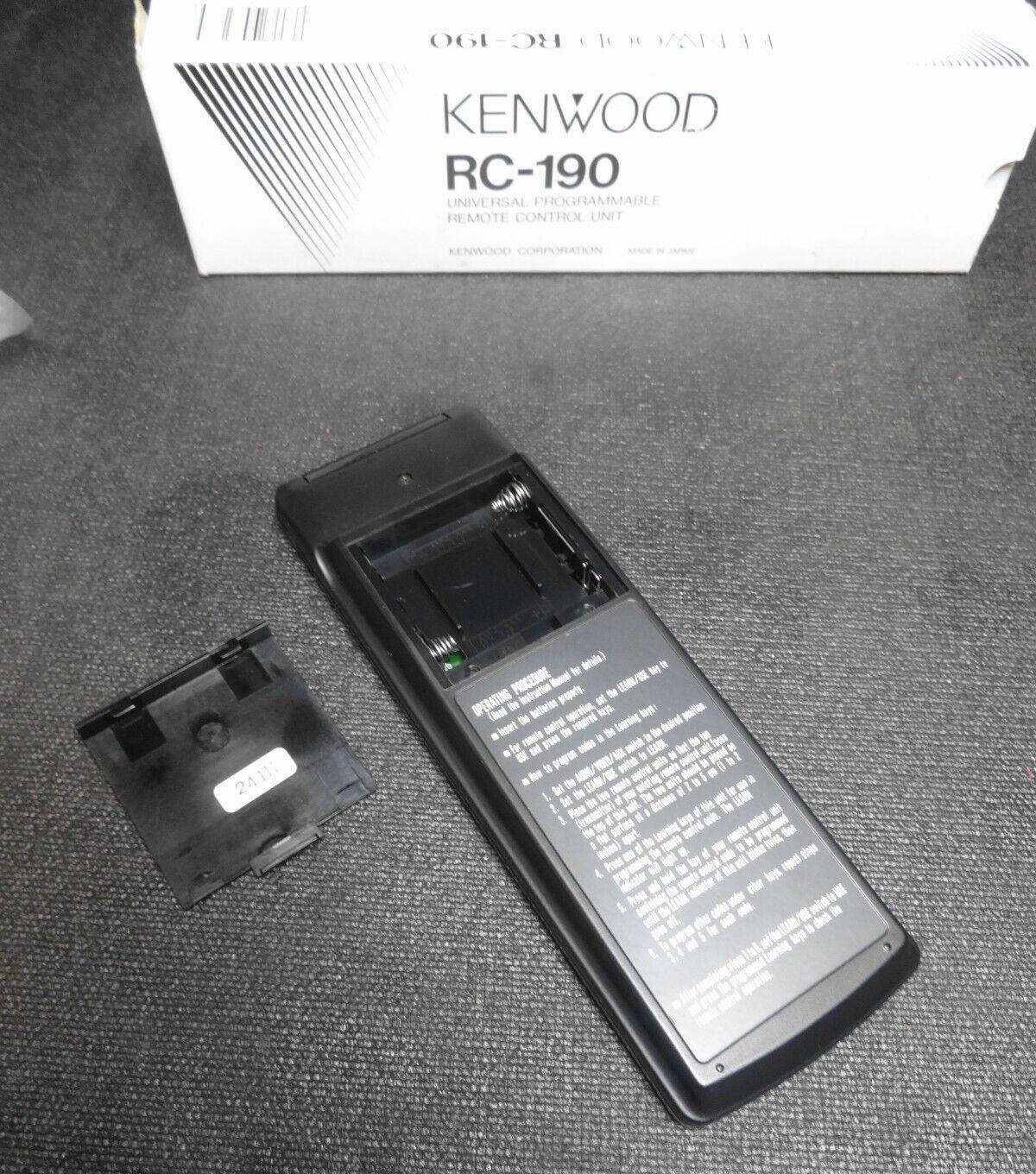 Kenwood Rc-190 Universal Learning Remote Control Kc992 DPR 892 Ka892 Kc922