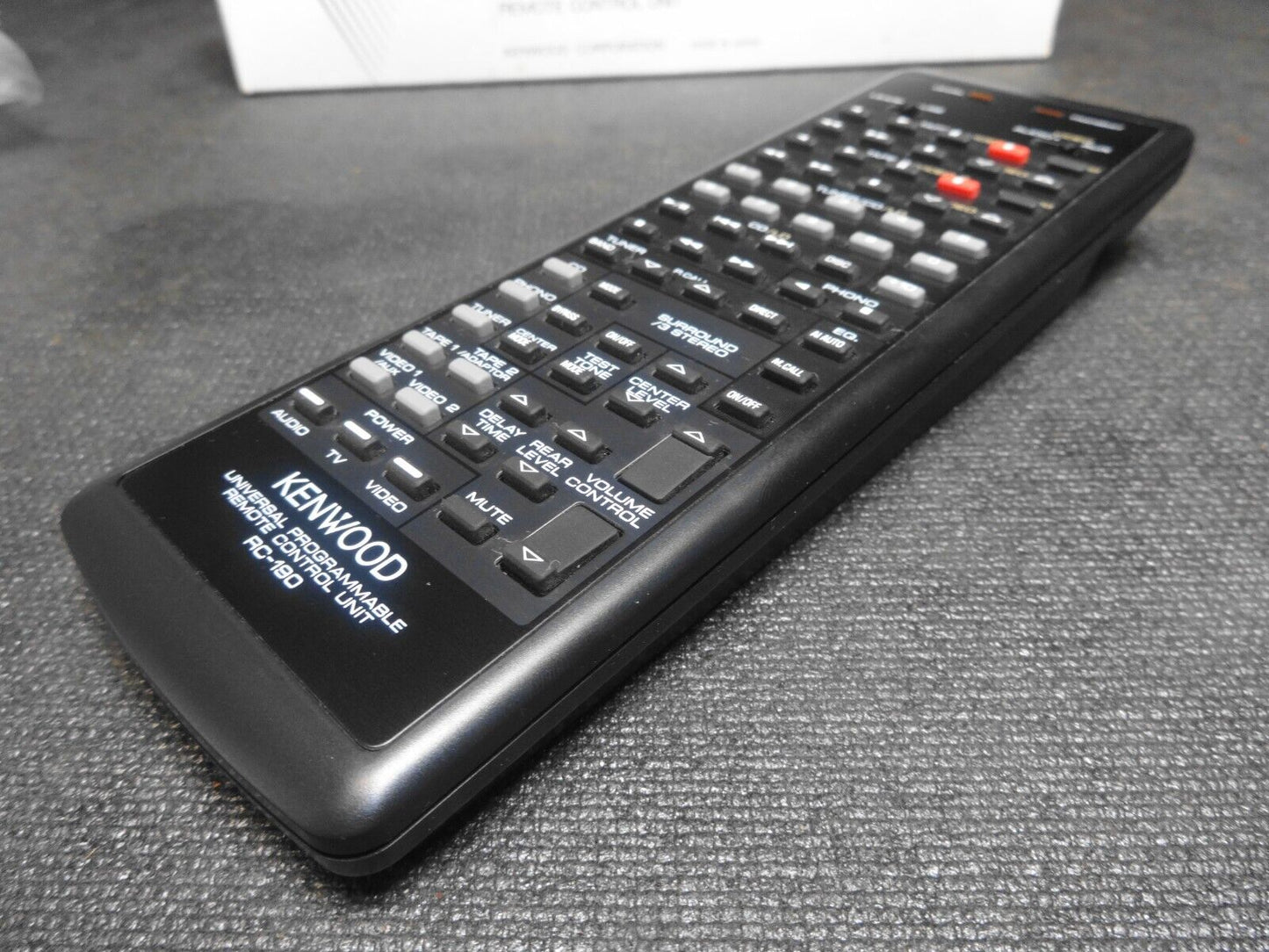 Kenwood Rc-190 Universal Learning Remote Control Kc992 DPR 892 Ka892 Kc922