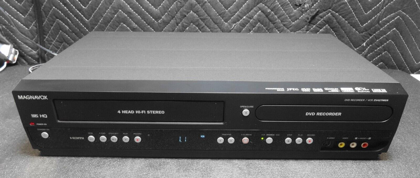 Magnavox ZV427MG9 HDMI DVD Recorder/VCR Combo Dubbing W/ Remote *SERVICED*