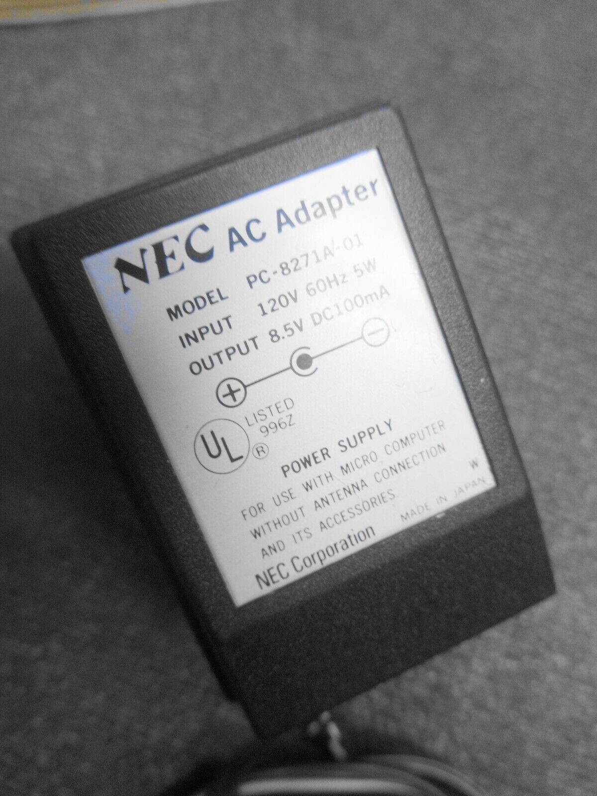 Vintage 1983 NEC PC-8201A Portable Computer w/ Manual, Brochure, Guide & Power