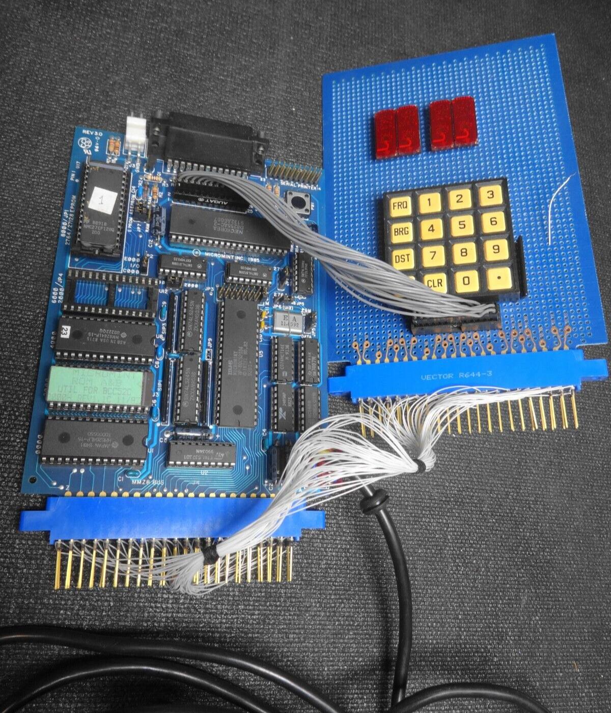 Micromint Basic Computer Controller Board MMZ8 w/ Project Board, Sockets & Power