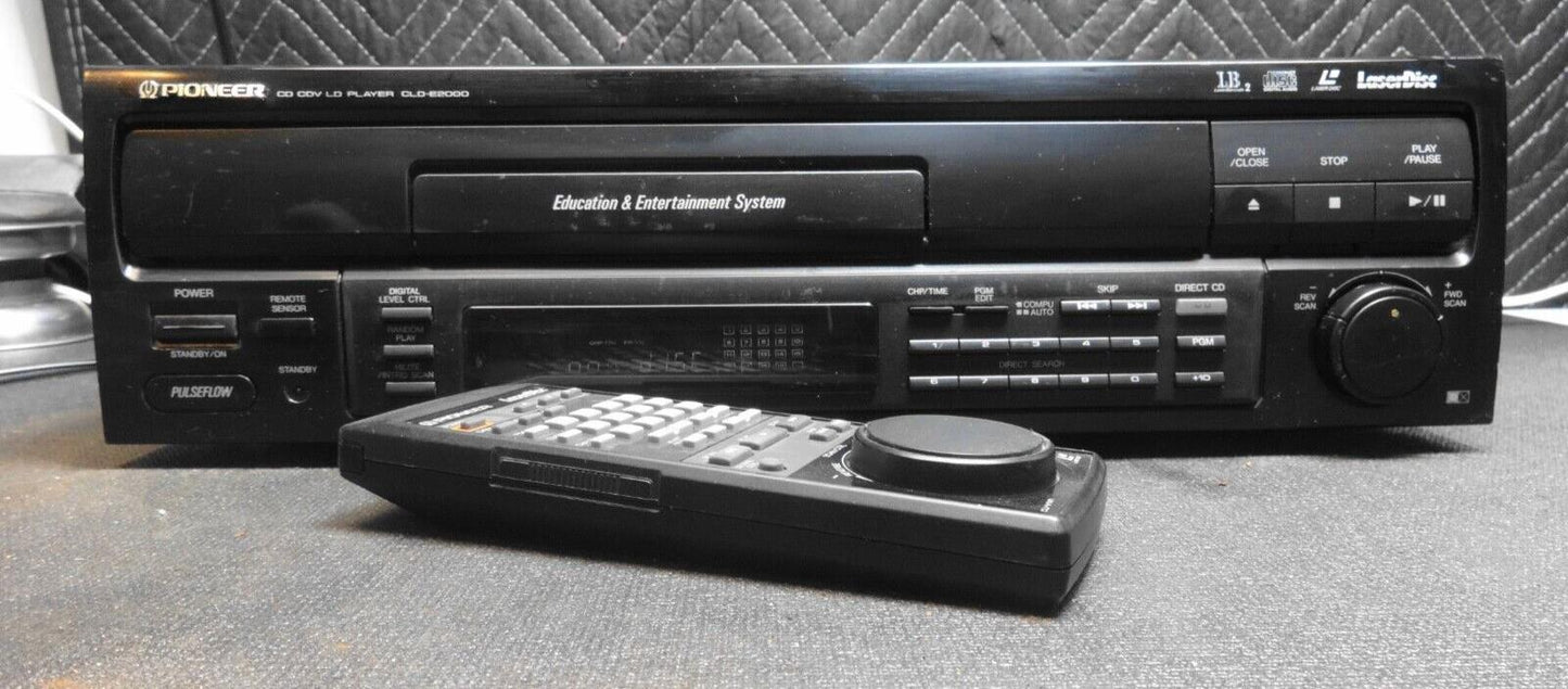 Vintage Pioneer CLD-E2000 CD CDV LD Laserdisc Player w/ Remote - *SERVICED*