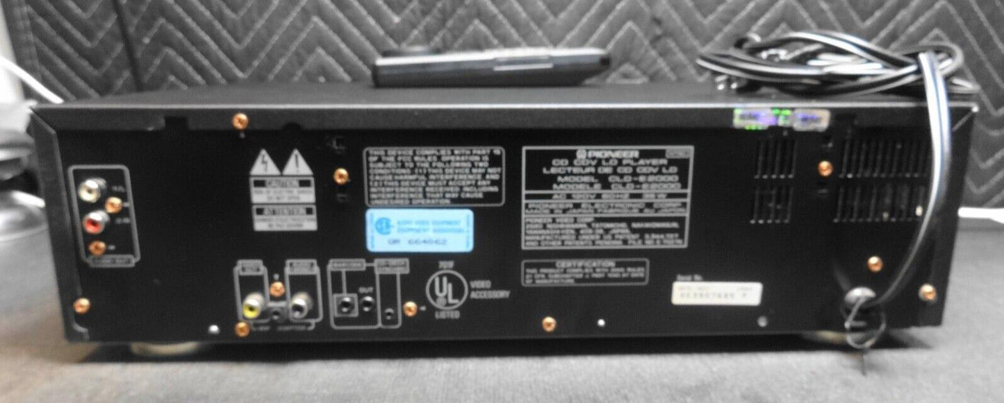 Vintage Pioneer CLD-E2000 CD CDV LD Laserdisc Player w/ Remote - *SERVICED*