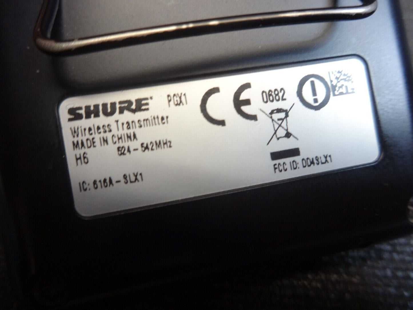 Shure Wireless Body Pack Transmitter Model PGX1 – H6 524-542 MHz EXCELLENT