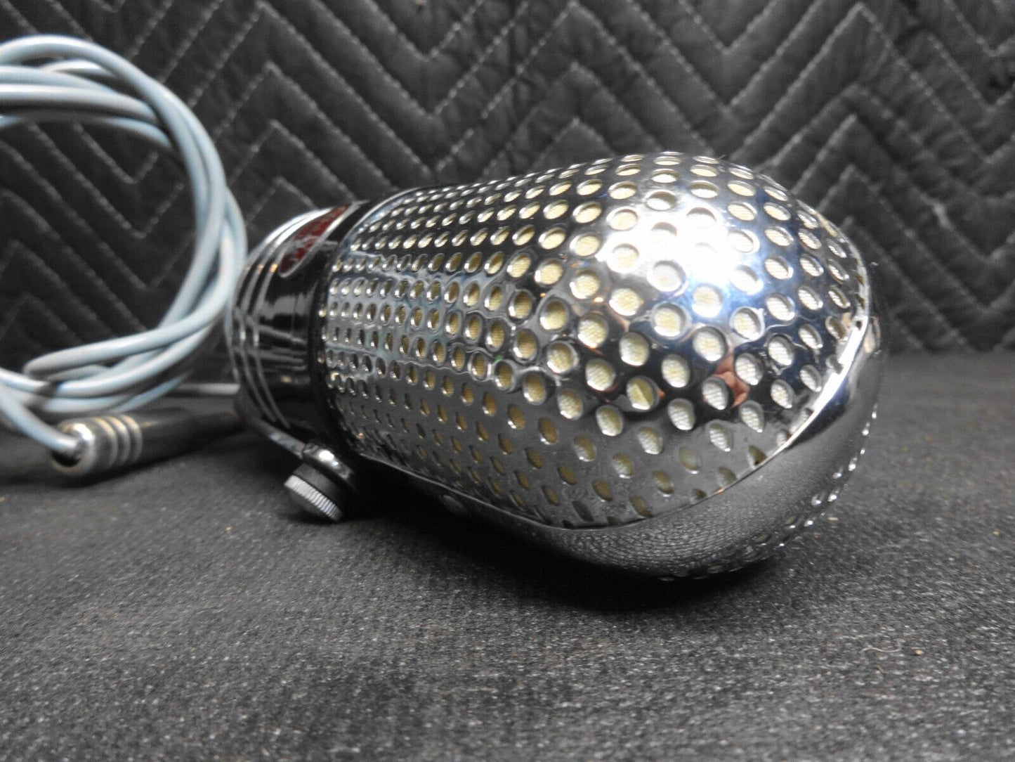 VINTAGE SHIELD M-102 PILL SHAPE CHROME MICROPHONE
