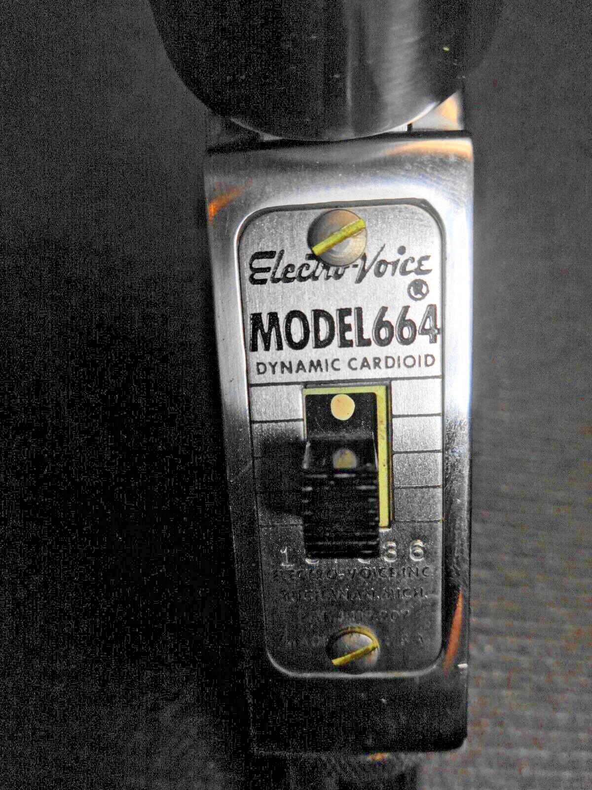 VINTAGE 1950'S ELECTRO VOICE 664 DYNAMIC CARDIOID MICROPHONE