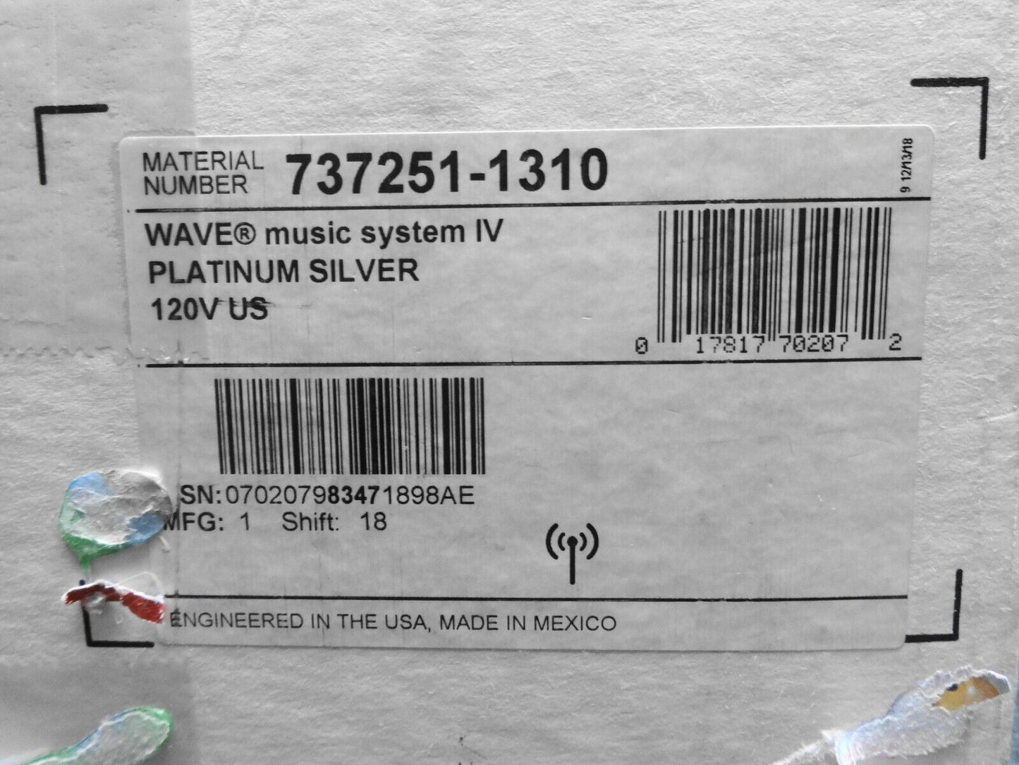 Bose Wave IV Music Sound System CD MP3 Player AM & FM Radio Tuner Silver