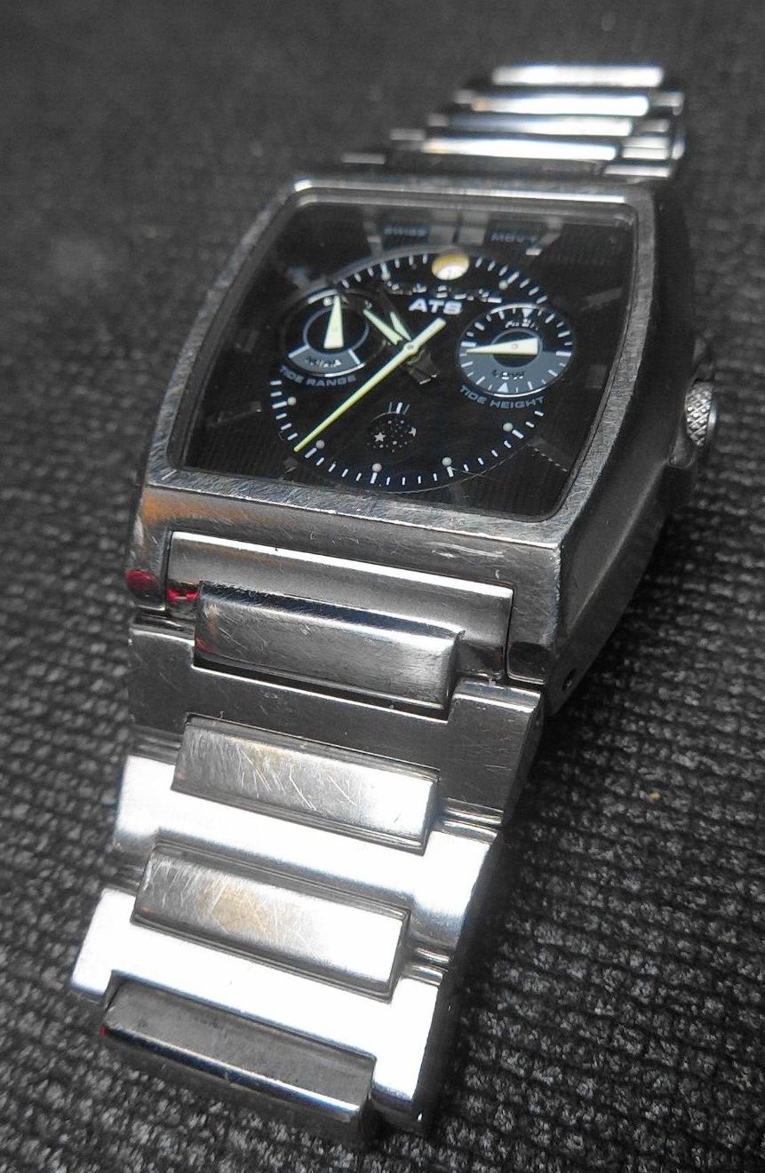 Vintage Mens RIP CURL Core ATS Tidemaster w/Tide & Moon Phase - Swiss Watch