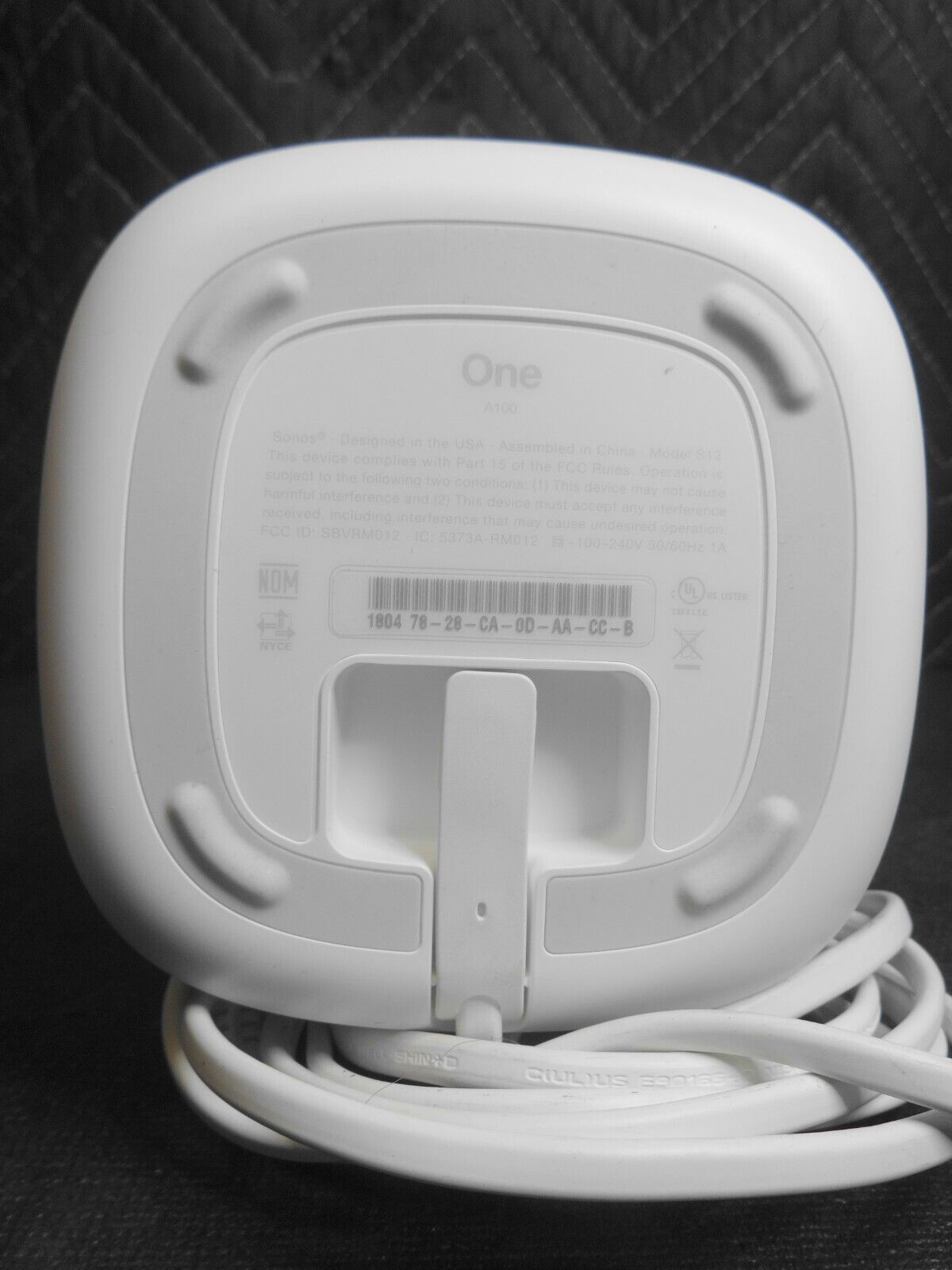 Sonos Speaker Model A100 S13 in White with Power Cord