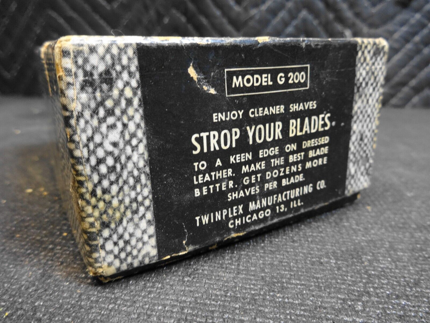 Vintage Twinplex G200 Stropper Double Edge Razor Blade Sharpener W/Box Gillette