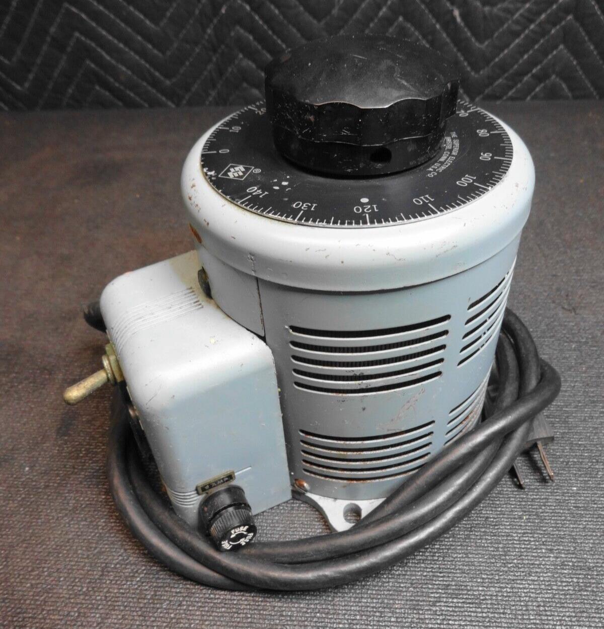 POWERSTAT Variable Autotransformer, Type 110 Input: 120V Output: 0-140V / Works