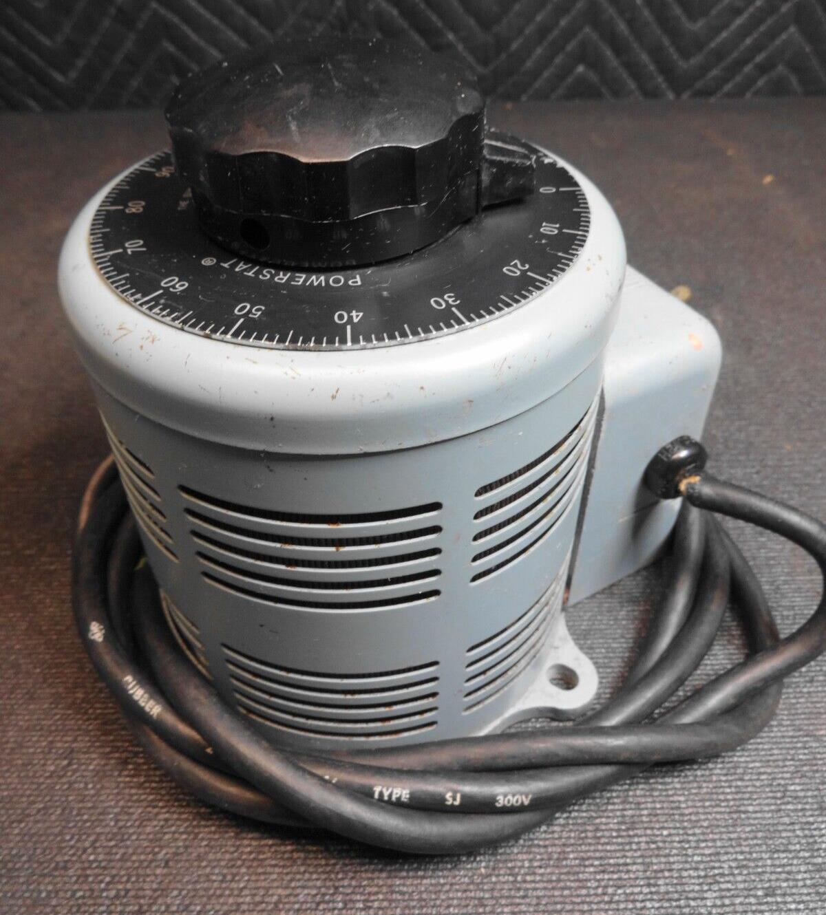 POWERSTAT Variable Autotransformer, Type 110 Input: 120V Output: 0-140V / Works