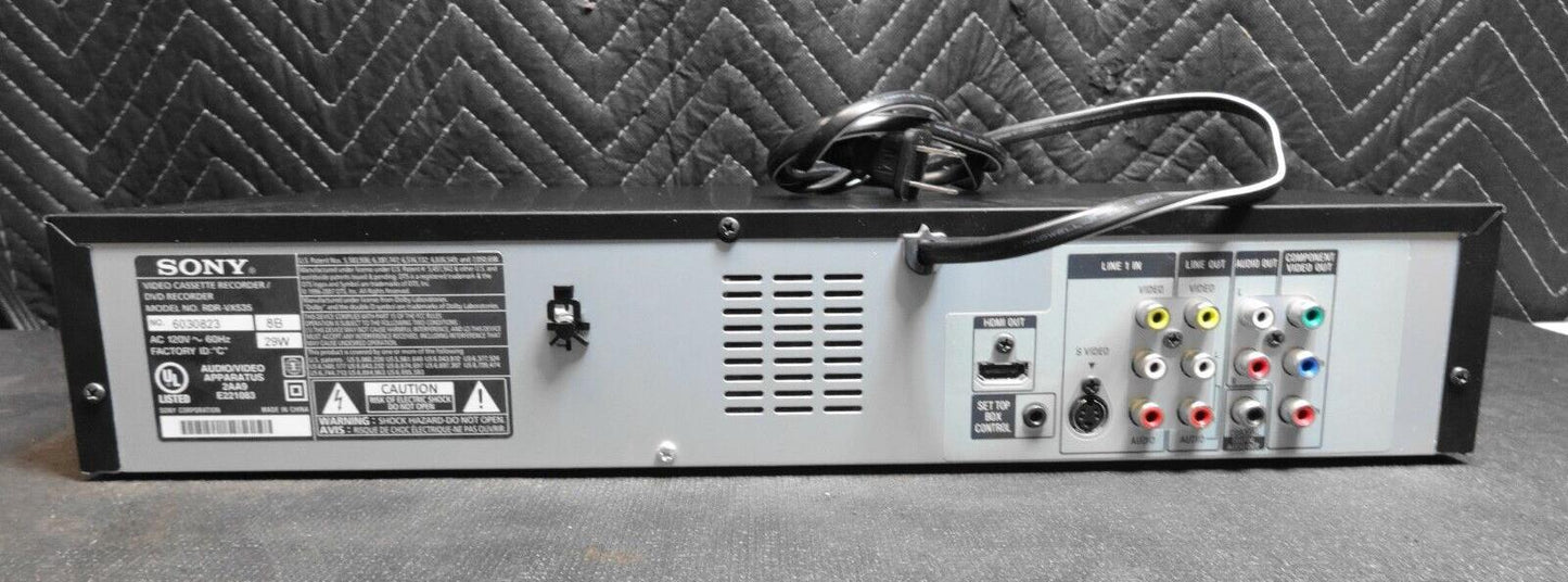 Sony RDR-VX535 VHS VCR/ DVD Recorder HDMI Upscale (No Remote) *SERVICED*