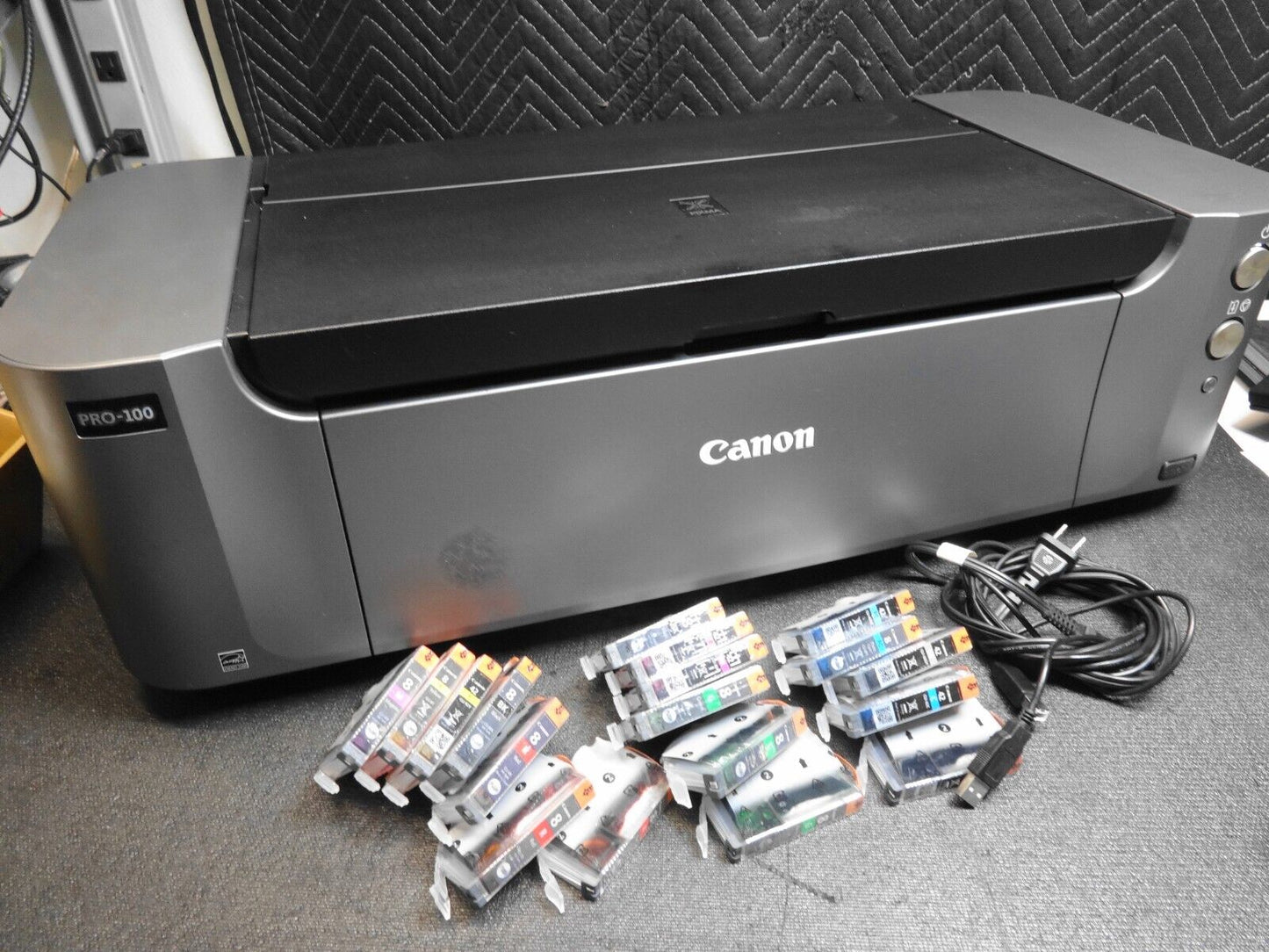 Canon Pixma PRO-100 Digital Photo Color Inkjet Printer Airprint w/ Extra Ink