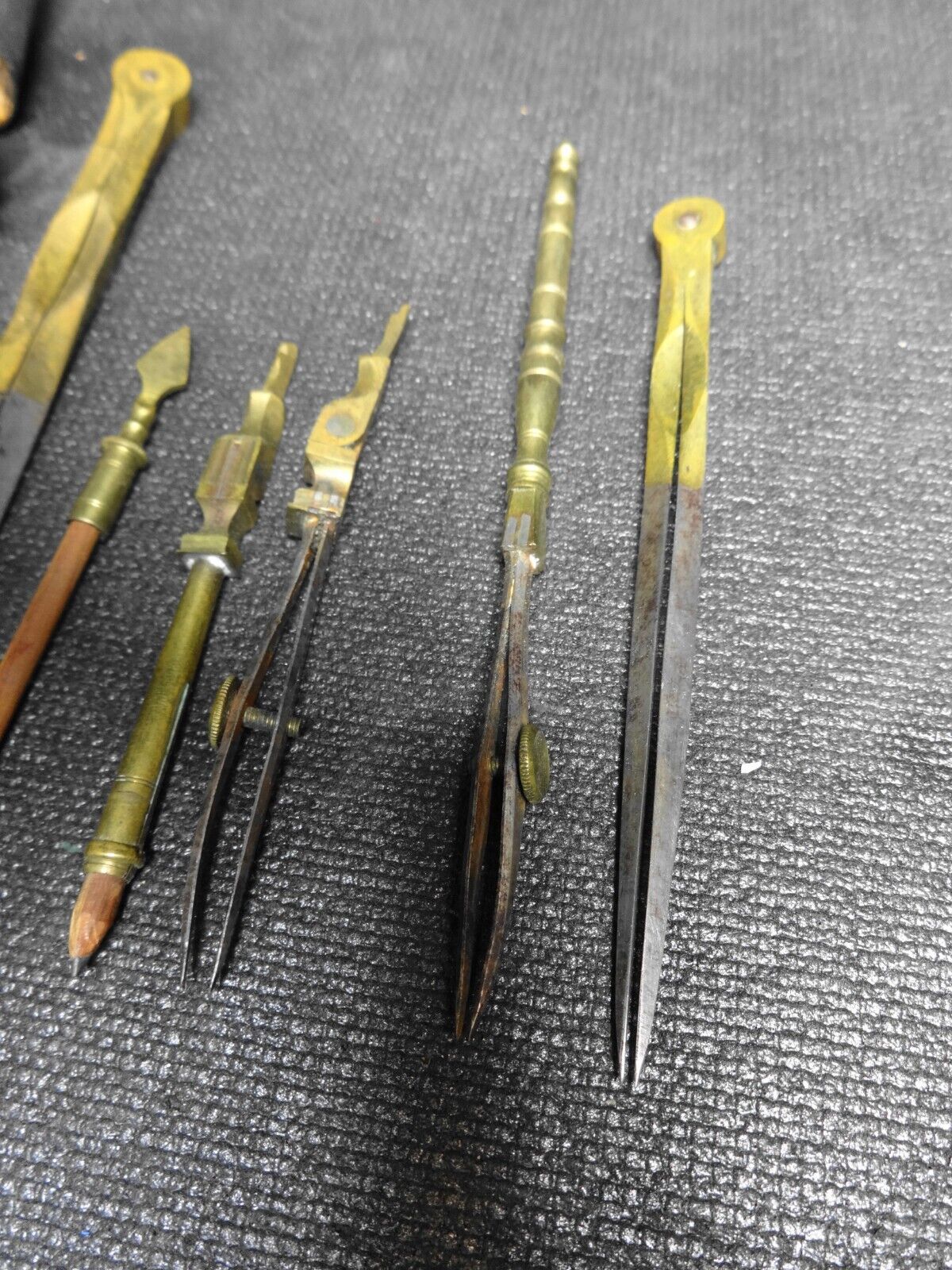 Antique Georgian Shagreen Etui Drafting Tools Kit Architect Cartography Box RARE