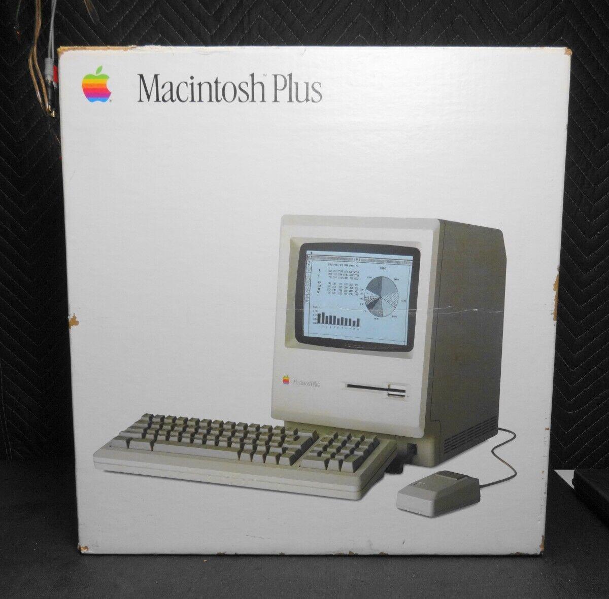 RARE Macintosh Plus Original Box Only Vintage w/ Foam, Stickers, Accessory Box
