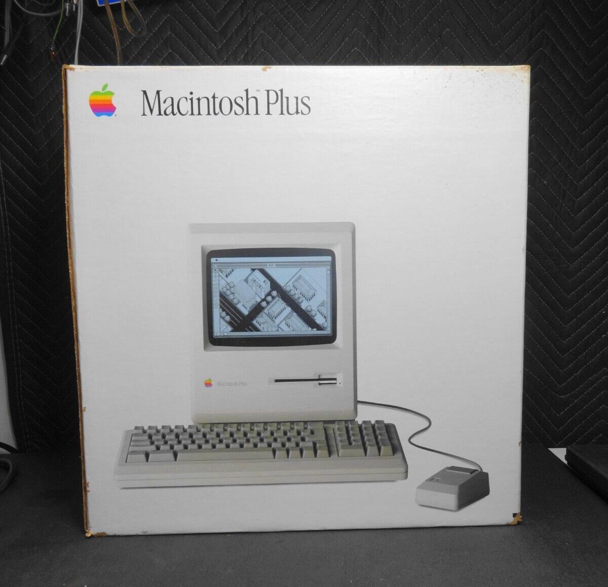 RARE Macintosh Plus Original Box Only Vintage w/ Foam, Stickers, Accessory Box
