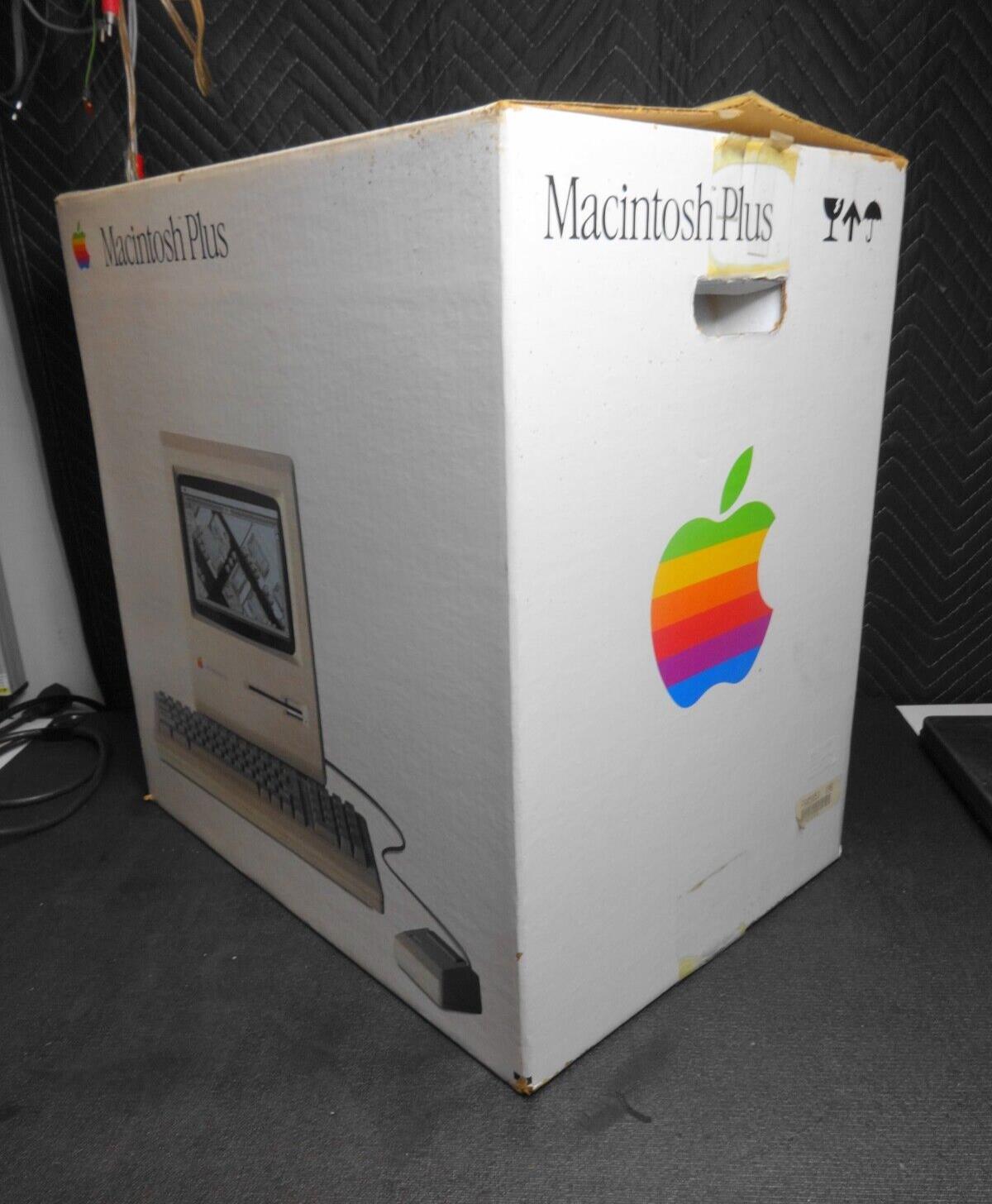 RARE Macintosh Plus Original Box Only Vintage w/ Foam, Stickers, Accessory Box