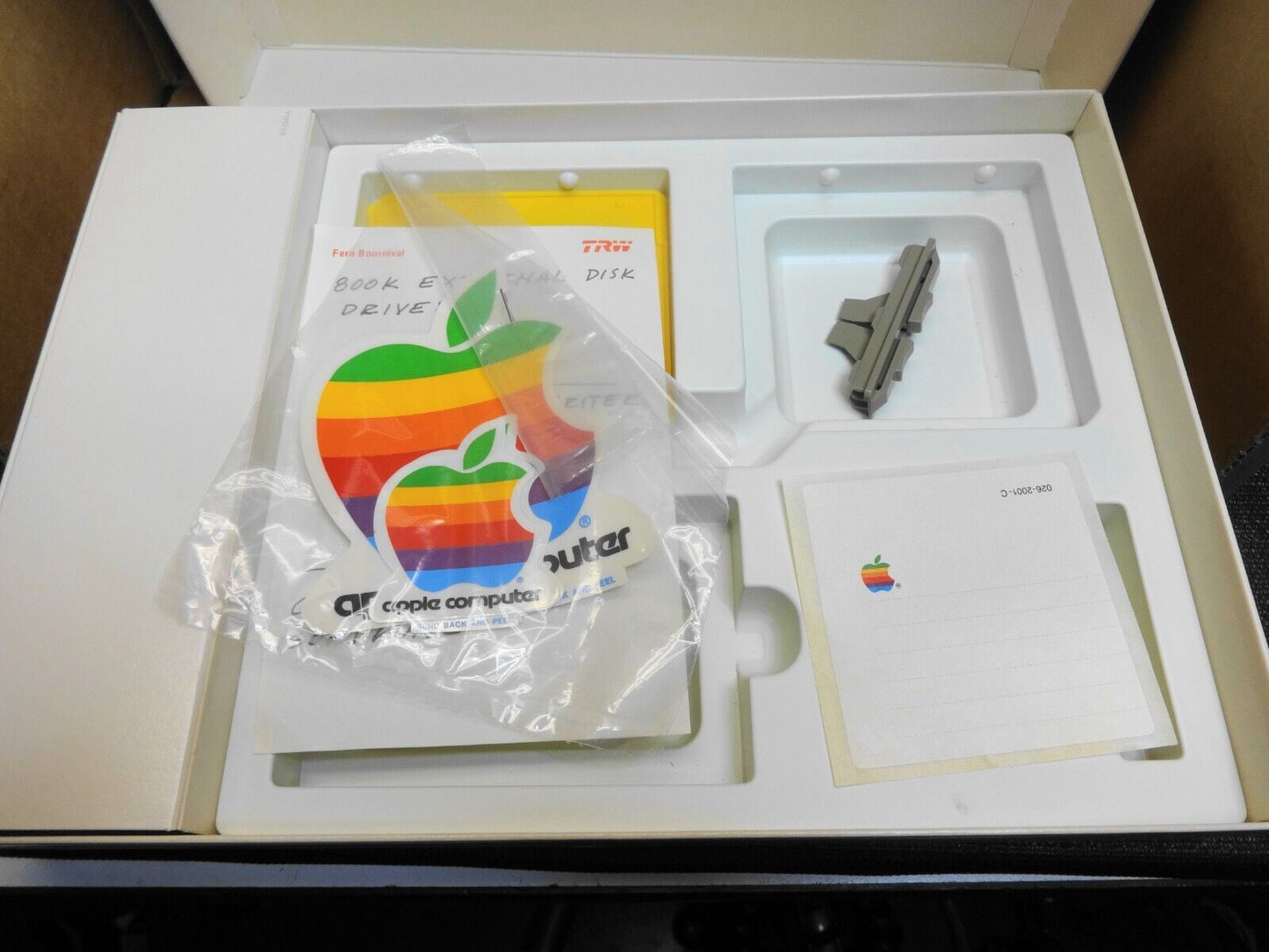 RARE Macintosh Plus Original Box Only Vintage w/ Foam, Stickers, Accessory Box