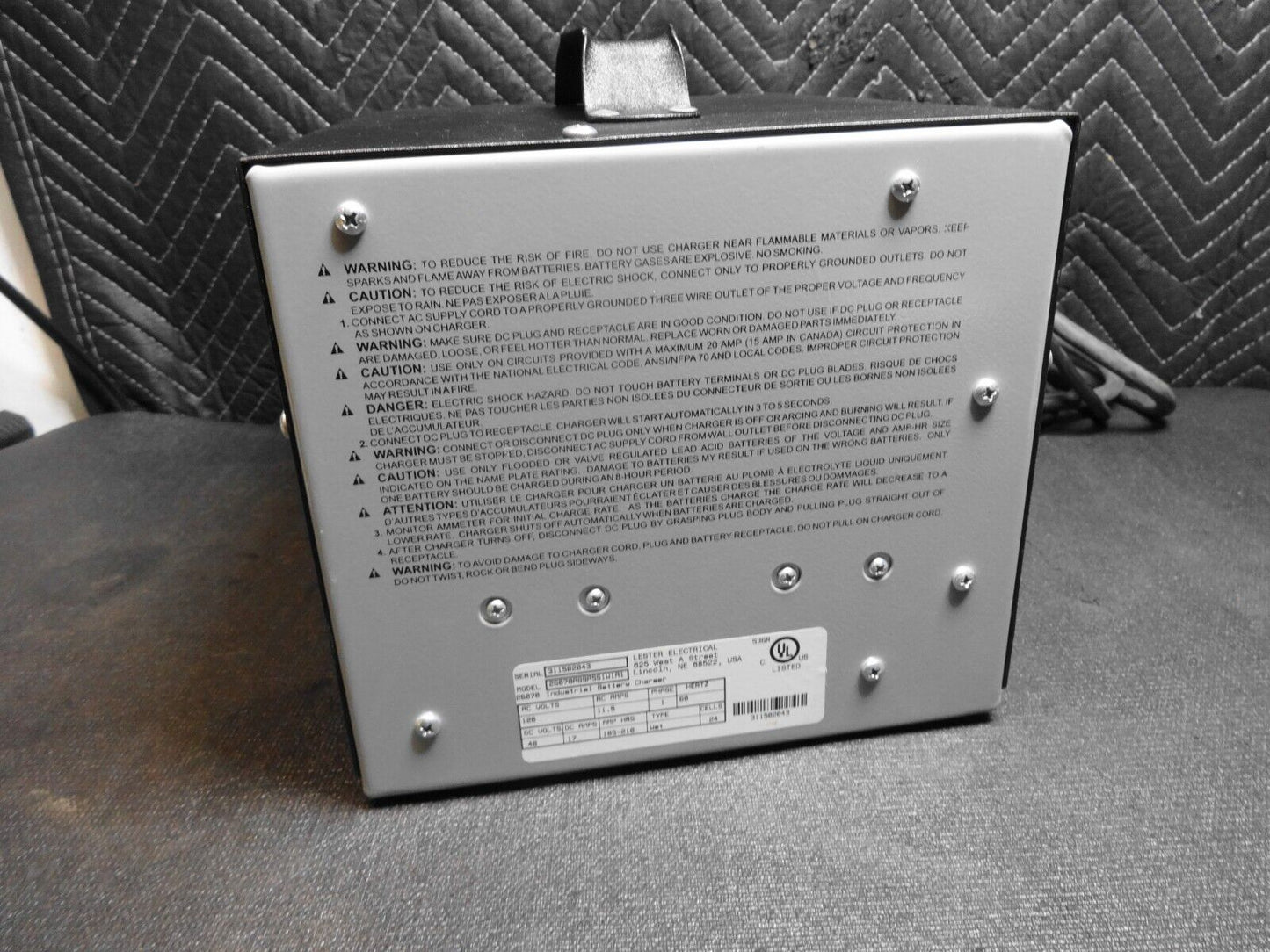 Lester 26070 SCR E-Series 48V - 17 Amp Automatic Battery Charger