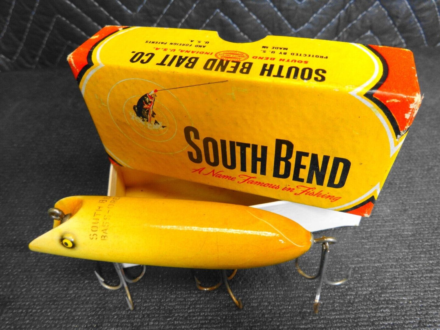 VINTAGE SOUTH BEND LURE - BASS ORENO 973 WITH BOX