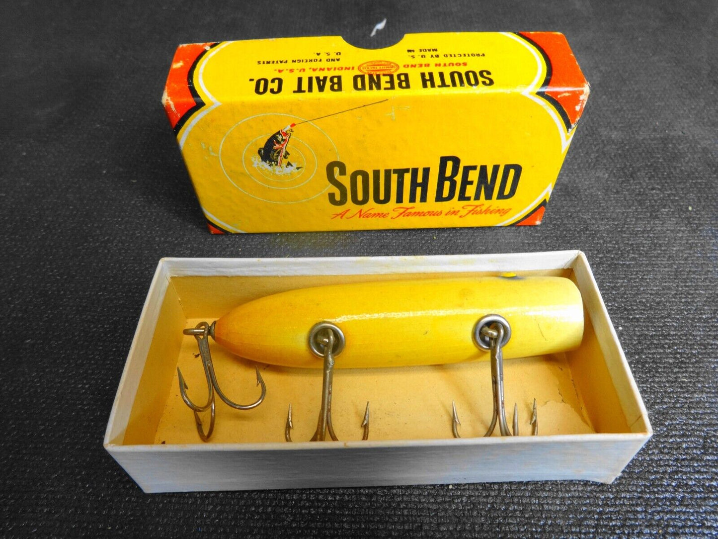 VINTAGE SOUTH BEND LURE - BASS ORENO 973 WITH BOX