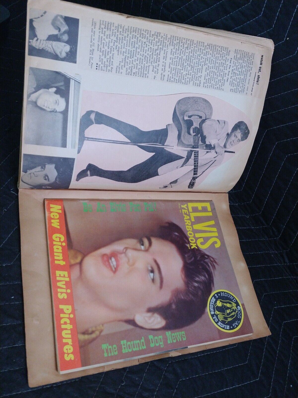 Elvis Presley Scrapbook - Vintage Collectible w/ 1960 Yearbook w/ Stickers