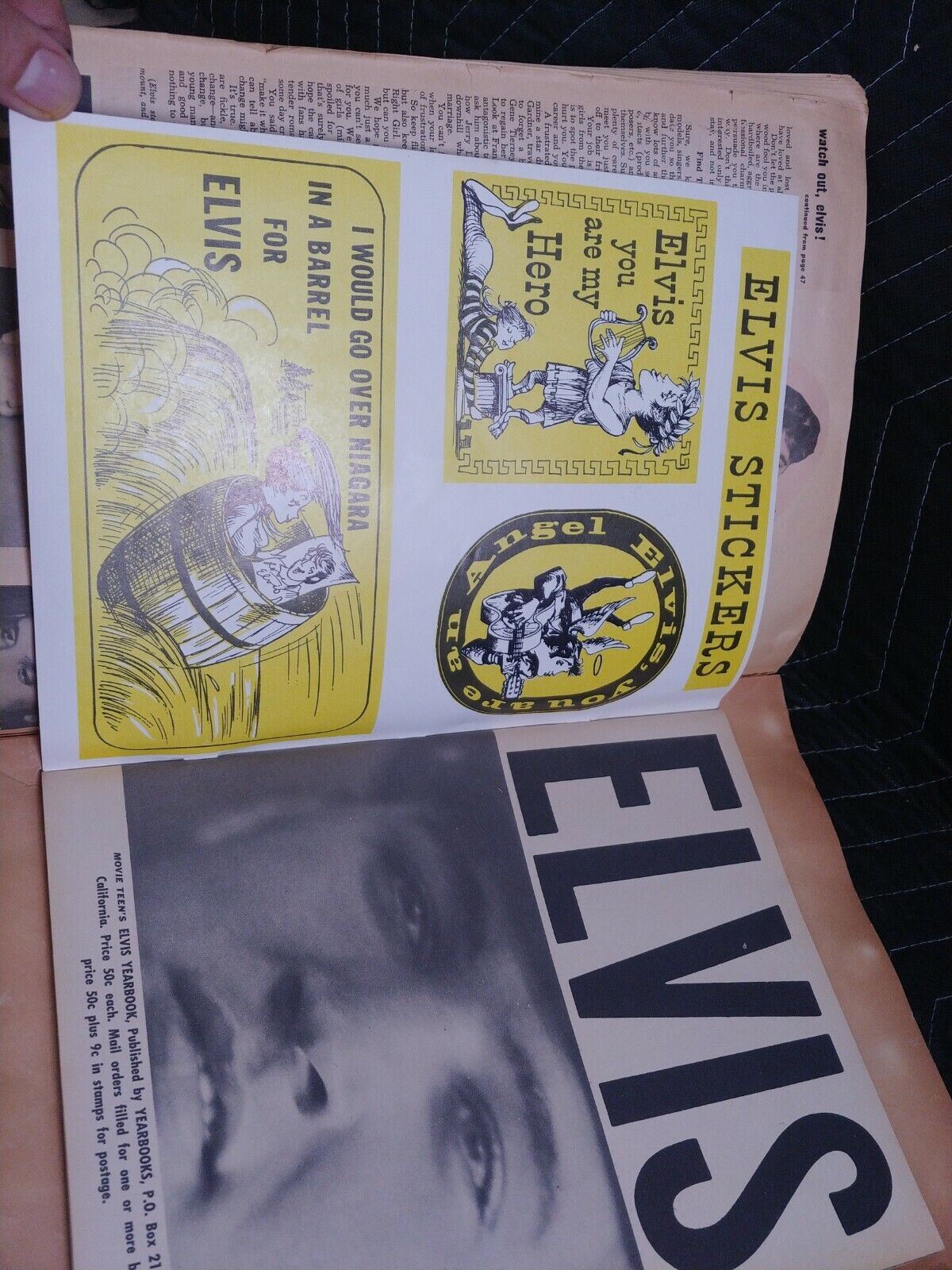 Elvis Presley Scrapbook - Vintage Collectible w/ 1960 Yearbook w/ Stickers